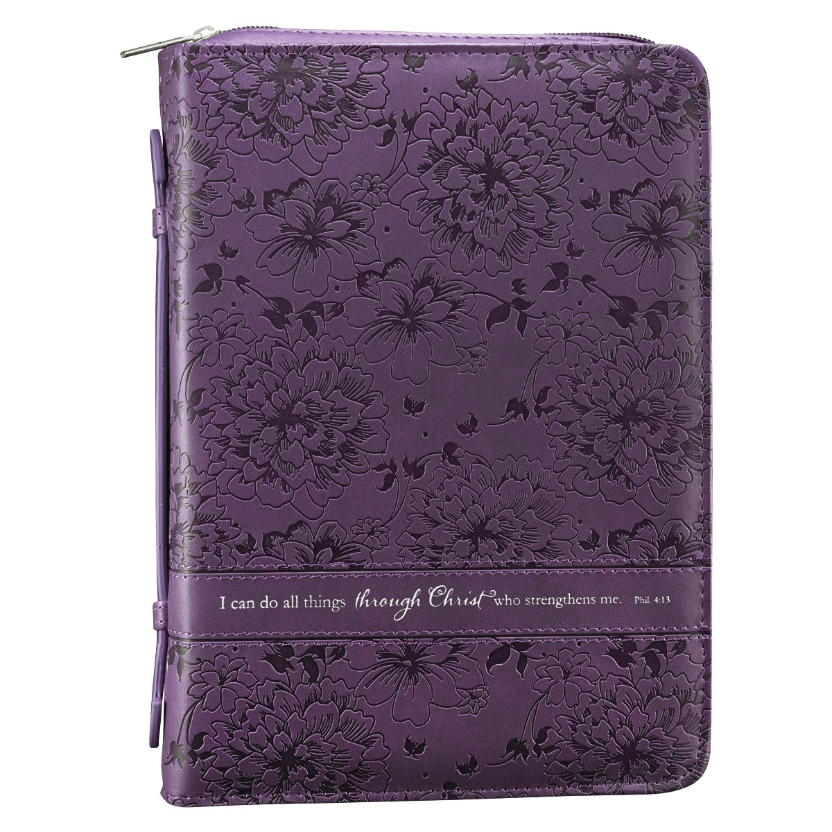Can Do All Things Purple Faux Leather Fashion Bible Cove
